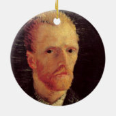Vincent van Gogh Self Portrait,  Fine Art Keramisch Ornament (Achterkant)