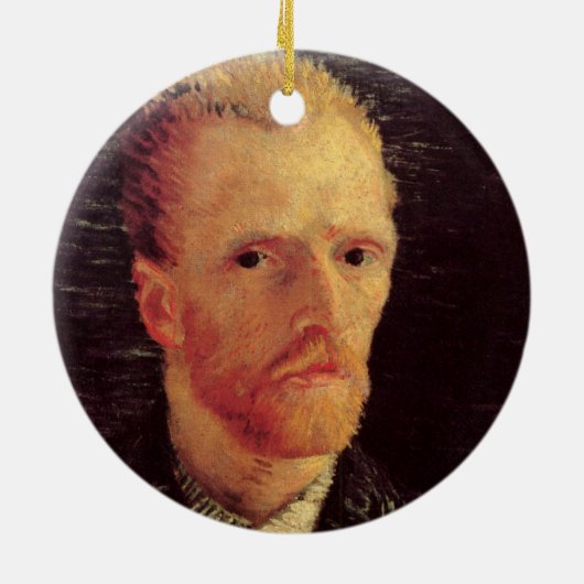 Vincent van Gogh Self Portrait,  Fine Art Keramisch Ornament (Achterkant)