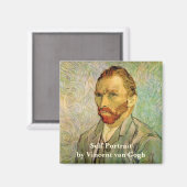 Vincent van Gogh Self Portrait, Fine Art Magneet (Voorkant / Achterkant)