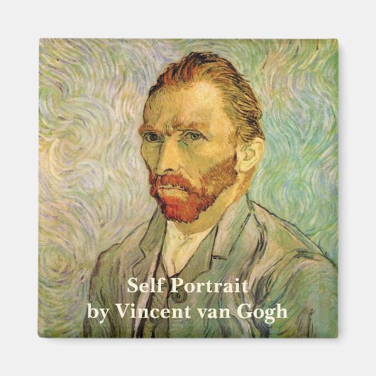 Vincent van Gogh Self Portrait, Fine Art Magneet (Voorkant)