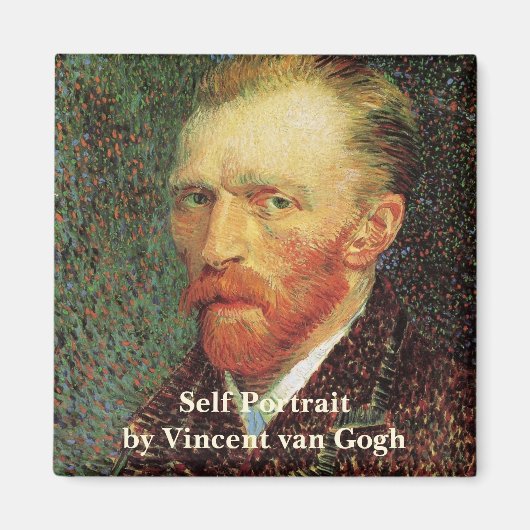 Vincent van Gogh Self Portrait,  Fine Art Magneet (Voorkant)