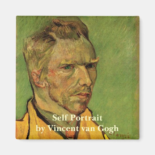 Vincent van Gogh Self Portrait,  Fine Art Magneet (Voorkant)