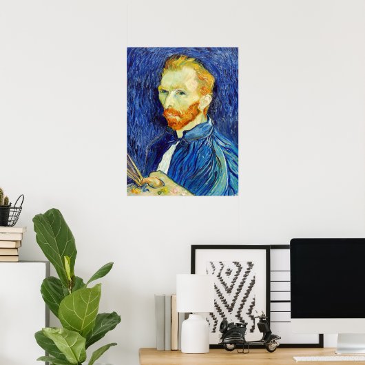 Vincent van Gogh Self Portrait,  Fine Art Poster (Thuiskantoor)