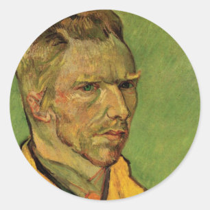 Vincent van Gogh Self Portrait,  Fine Art Ronde Sticker