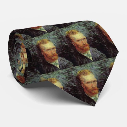 Vincent van Gogh Self Portrait, Fine Art Stropdas (Opgerold)