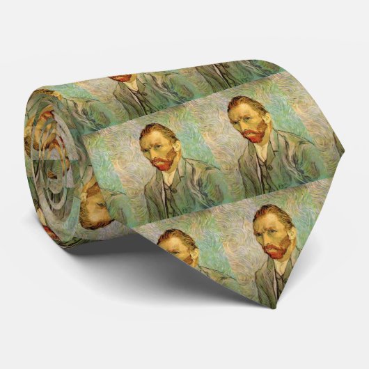 Vincent van Gogh Self Portrait,  Fine Art Stropdas (Opgerold)