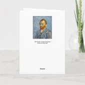 Vincent Van Gogh - Self-Portrait Kaart (Achterkant)