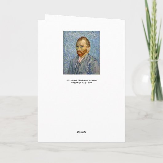 Vincent Van Gogh - Self-Portrait Kaart (Achterkant)