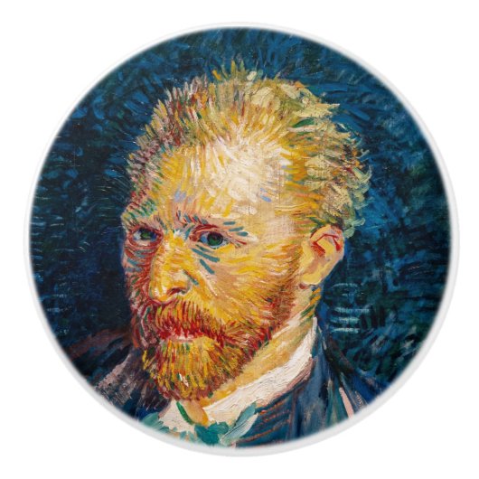 Vincent Van Gogh - Self-Portrait Keramische Knop (Voorkant)