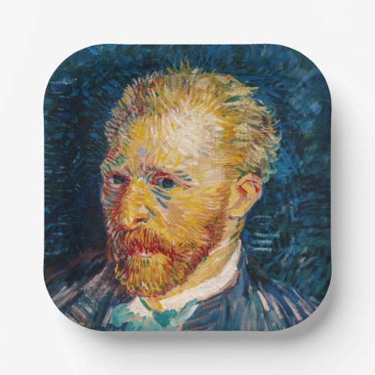 Vincent Van Gogh - Self-Portrait Papieren Bordje (Voorkant)