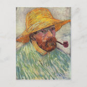 Vincent Van Gogh Self Portrait Pipe Briefkaart (Voorkant)
