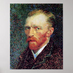 Vincent Van Gogh - Self-Portrait Pointillism Style Poster