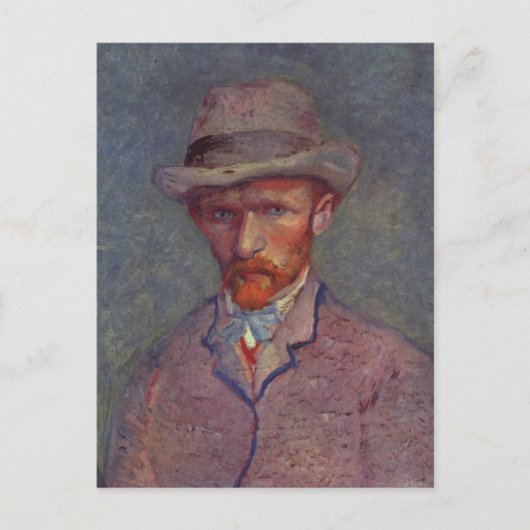 Vincent Van Gogh Self Portrait Suit Briefkaart (Voorkant)