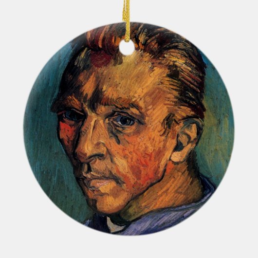 Vincent van Gogh Self Portrait zonder baard Keramisch Ornament (Achterkant)