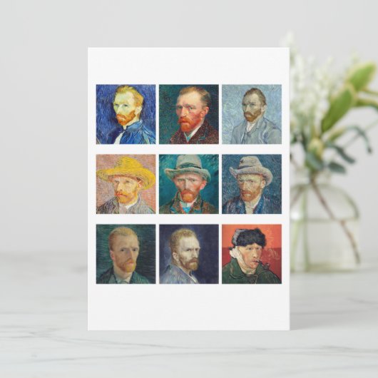 Vincent Van Gogh - Self Portraits Kaart (Staand voorkant)