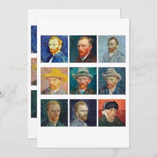 Vincent Van Gogh - Self Portraits Kaart (Voorkant / Achterkant)