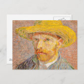 Vincent Van Gogh Self Portret impressionist verf Briefkaart (Voorkant / Achterkant)