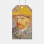 Vincent Van Gogh Self Portret impressionist verf Cadeaulabel (Voorkant)