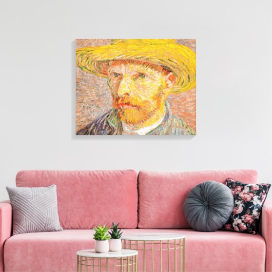 Vincent Van Gogh Self Portret impressionist verf Canvas Afdruk (Insitu (Woonkamer))