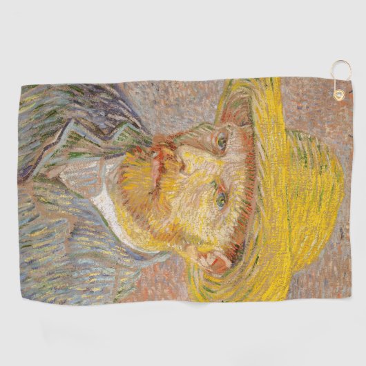 Vincent Van Gogh Self Portret impressionist verf Golfhanddoek (Horizontaal)