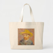Vincent Van Gogh Self Portret impressionist verf Grote Tote Bag (Voorkant)