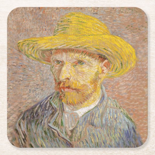 Vincent Van Gogh Self Portret impressionist verf Kartonnen Onderzetters (Voorkant)