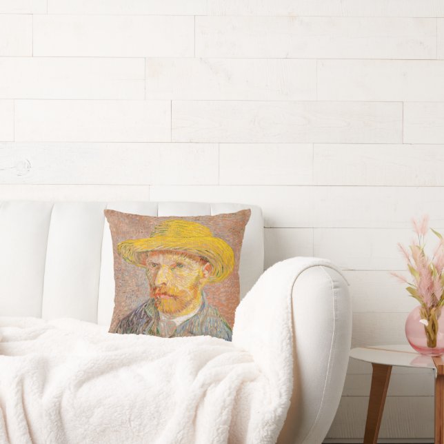 Vincent Van Gogh Self Portret impressionist verf Kussen (Bank)