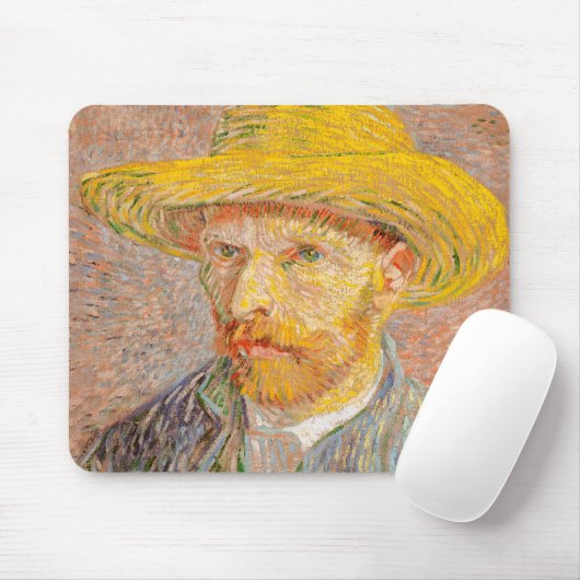 Vincent Van Gogh Self Portret impressionist verf Muismat (Met muis)