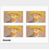 Vincent Van Gogh Self Portret impressionist verf Rechthoekige Sticker (Vel)