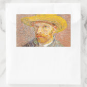 Vincent Van Gogh Self Portret impressionist verf Rechthoekige Sticker (Tas)