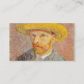 Vincent Van Gogh Self Portret impressionist verf Visitekaartje (Achterkant)