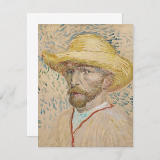 Vincent van Gogh, Self-portret Invitation Kaart (Voorkant / Achterkant)