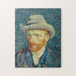 Vincent Van Gogh Self Portret met Grey Felt Pet Legpuzzel