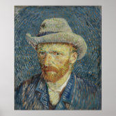 Vincent van Gogh Self Portret met grijs Pet Poster (Voorkant)