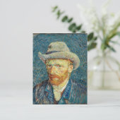 Vincent Van Gogh Self Portret met grijs vilt Pet Briefkaart (Staand voorkant)