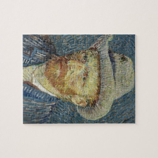 Vincent Van Gogh Self Portret met grijs vilt Pet Legpuzzel (Horizontaal)