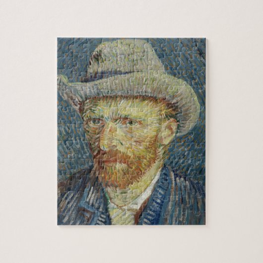 Vincent Van Gogh Self Portret met grijs vilt Pet Legpuzzel (Verticaal)