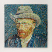 Vincent Van Gogh Self Portret met grijs vilt Pet Legpuzzel (Verticaal)
