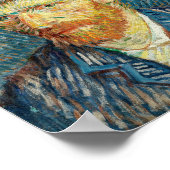 Vincent Van Gogh Self Portret met grijs vilt Pet Poster (Hoek)