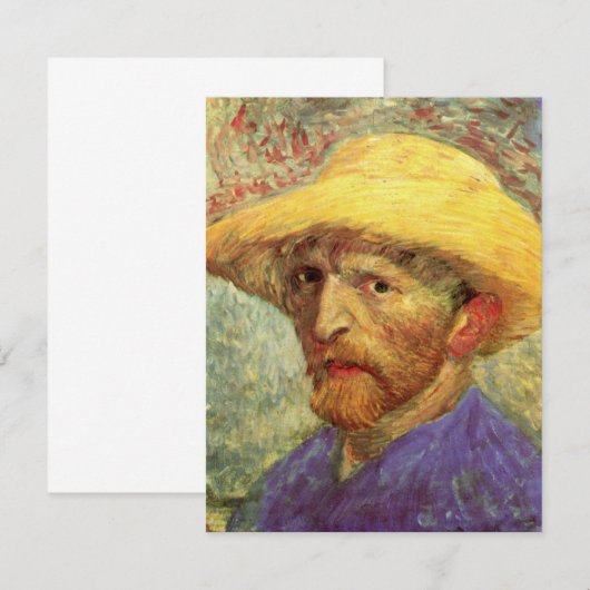 Vincent van Gogh Self Portret met Pet (Voorkant / Achterkant)