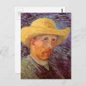 Vincent van Gogh Self Portret met Pet Briefkaart (Voorkant / Achterkant)