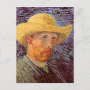 Vincent van Gogh Self Portret met Pet Briefkaart