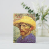 Vincent van Gogh Self Portret met Pet Briefkaart (Staand voorkant)