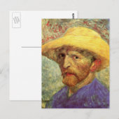 Vincent van Gogh Self Portret met Pet Briefkaart (Voorkant / Achterkant)