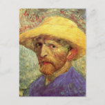 Vincent van Gogh Self Portret met Pet Briefkaart<br><div class="desc">Self-Portret met Pet van Straw door Vincent van Gogh is een kunstschilderij van het impressionisme, het dagelijkse leven portretschilderij van de kunstenaar... Van Gogh creëerde veel zelfportretten tijdens zijn leven. Hij was een voortreffelijke zelfportrettist die zichzelf zevenendertig keer schilderde tussen 1886 en 1889. In al deze zelfportretten valt op dat...</div>