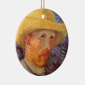 Vincent van Gogh Self Portret met Pet Keramisch Ornament (Rechts)
