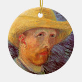 Vincent van Gogh Self Portret met Pet Keramisch Ornament (Voorkant)