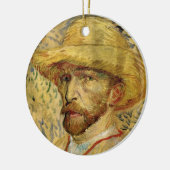 Vincent van Gogh Self Portret met Pet Keramisch Ornament (Links)