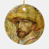 Vincent van Gogh Self Portret met Pet Keramisch Ornament (Achterkant)