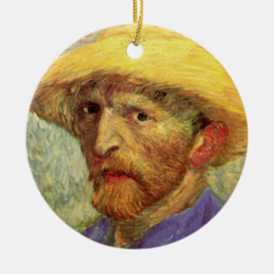 Vincent van Gogh Self Portret met Pet Keramisch Ornament